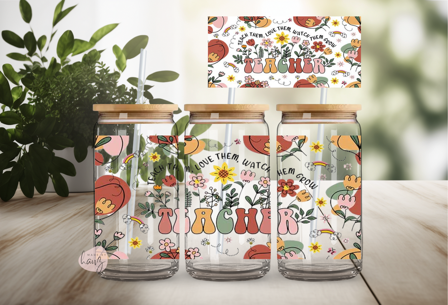 Teacher UV DTF Cup Wrap Transfer