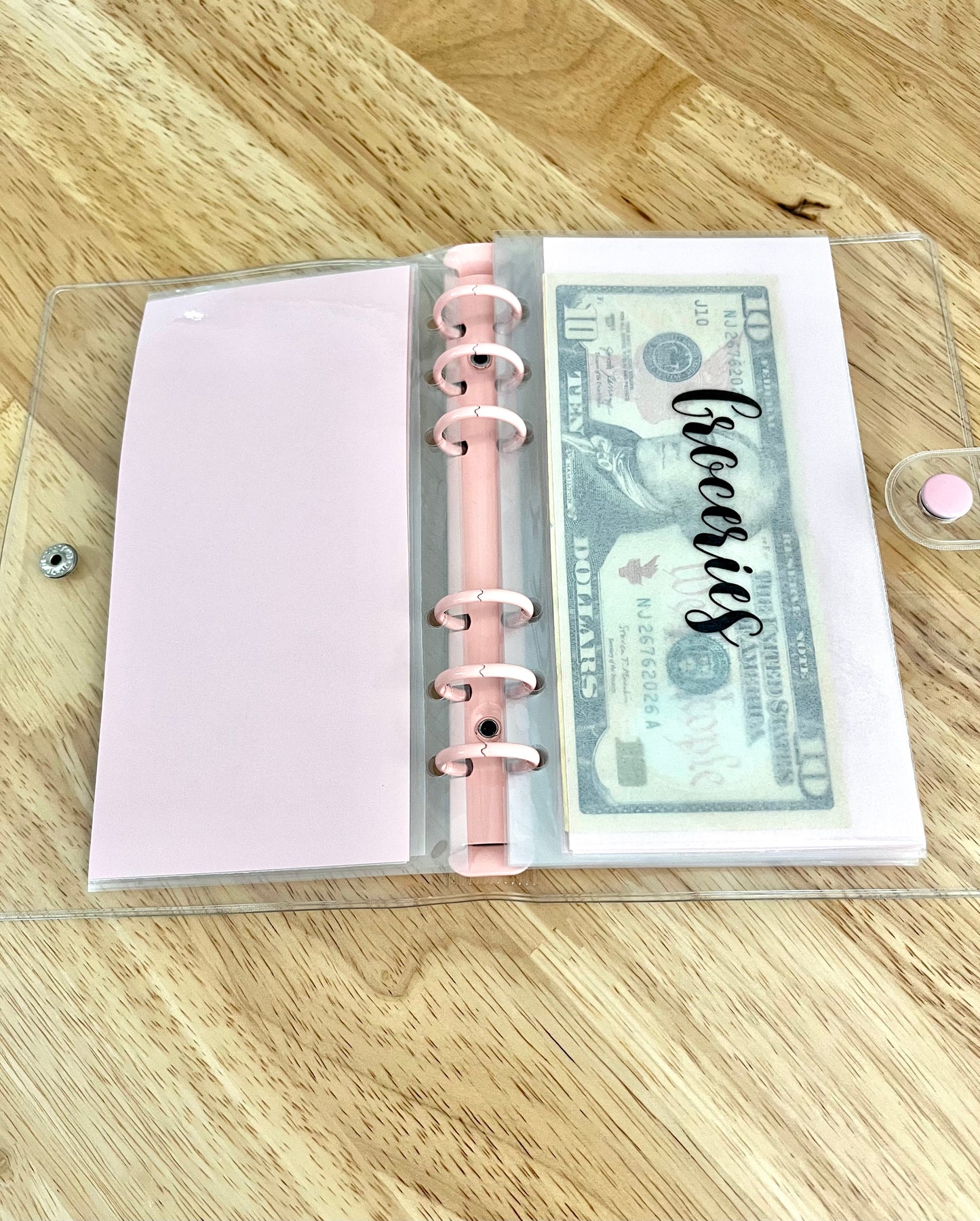 Clear Budget Binder w/ Laminated Envelopes | Personal Budget Binder