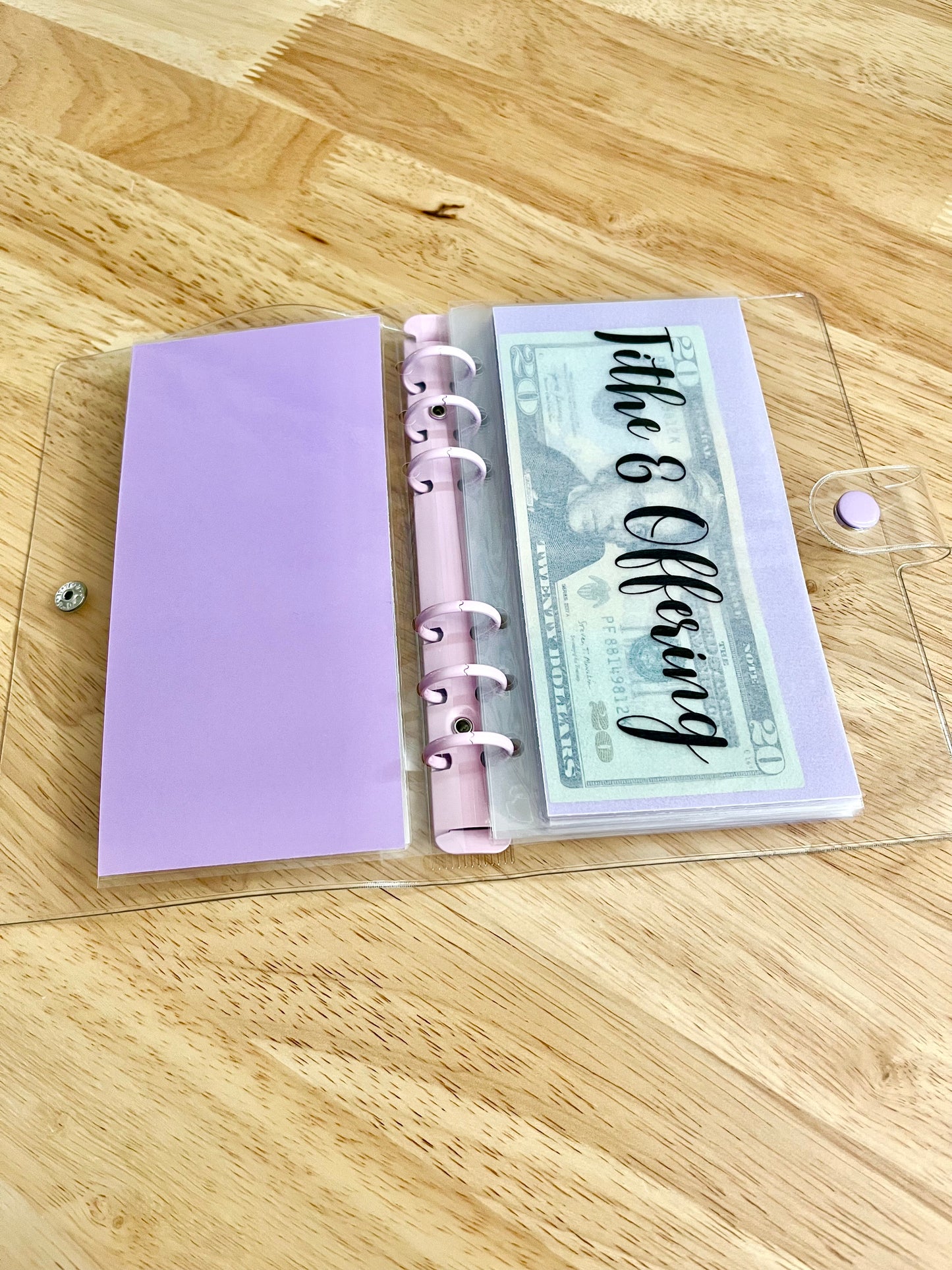 Clear Budget Binder w/ Laminated Envelopes | Personal Budget Binder