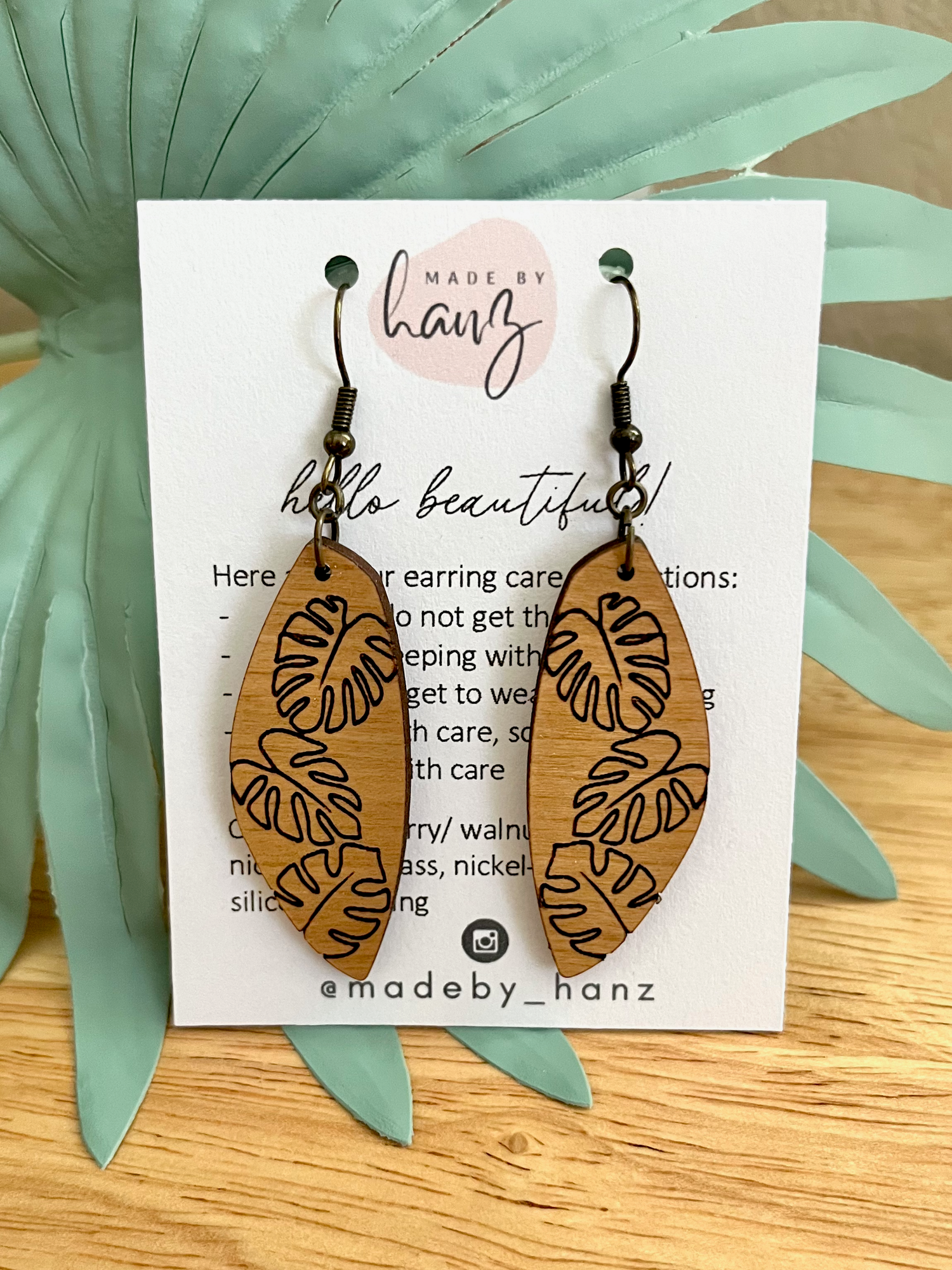 Wood & Acrylic Earrings