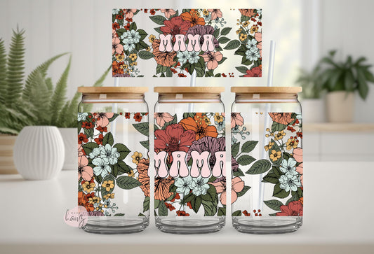 Mama Floral UV DTF Cup Wrap Transfer