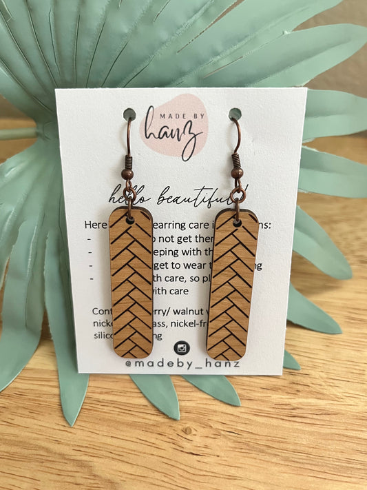 Lauhala | Tropical Wooden Earrings