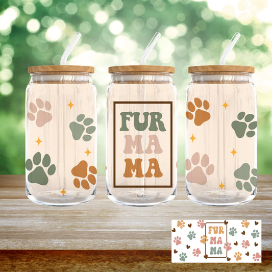 Fur Mama UV DTF Cup Wrap Transfer