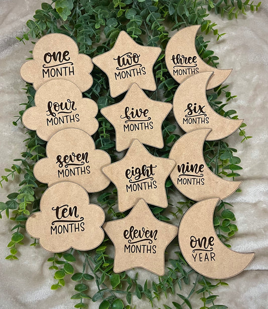 Sky Milestone Markers/ Discs | Baby Milestones | Milestone Discs | Baby Photo Props